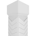 thumbnail image 4 of Ekena Millwork 8"W x 10'H Craftsman Classic Square Non-Tapered Chevron Modern Fretwork Column w/ Mission Capital & Mission Base, 4 of 8