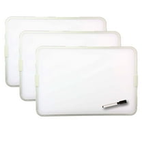 Flipside Products Two-Sided Aluminum Framed, Magnetic Dry Erase Board w/Pen, 9" x 12", Pack of 3