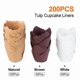 thumbnail image 3 of 200PCS Tulip Cupcake Liners Upgrade Parchment Paper Muffin Liners for Baking Cupcake for Party Weddi, 3 of 5