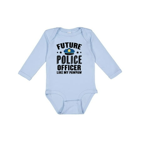 

Inktastic Future Police Officer Like My Pawpaw Gift Baby Boy or Baby Girl Long Sleeve Bodysuit