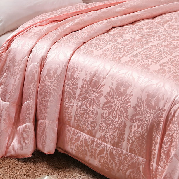 Pink silk blanket sale