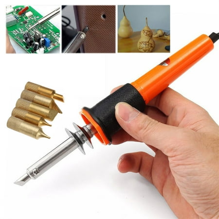 - 30W 7 Pcs Wood Burning Detailer Tool Kit Set Professional Soldering Iron Pen Kit Wood Burning Burner Set With Brass Tips