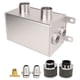 thumbnail image 1 of Kit de lata de recolección de aceite de 1200 ml Motor Doble deflector Depósito de aceite de doble filtro Accesorio de manguera AN8 Plata, 1 of 20