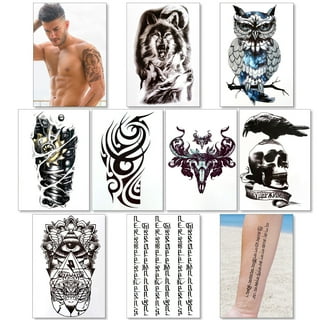 COKTAK 22 Sheets 3D Forearm Half Sleeve Temporary Tattoos For Men Women  Adult