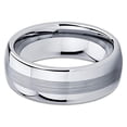 thumbnail image 3 of Silly Kings Jewelry Tungsten Wedding Band,8mm Tungsten Ring,Tungsten Carbide,Dome Tungsten Band (15) (10), 3 of 4