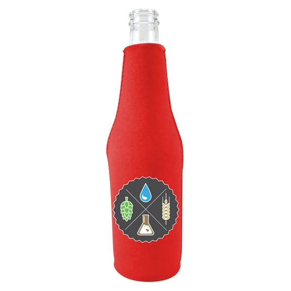 Beer Ingredients Beer Bottle Coolie (Red)
