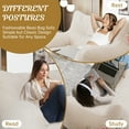 thumbnail image 3 of YINIX Corduroy Bean Bag Chair with Side Pocket for Adults, Beige, 3 of 7