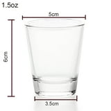 BCnmviku 1.5 oz Clear Shot Glasses Set, Heavy Base, Balanced Measuring ...