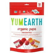 YumEarth, Organic Pops, Favorites, 50 Pops, 10.9 oz (310 g)(Package may vary)(Pack of 1)