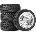 thumbnail image 3 of LINLIN 4PCS 65mm RC Rally Car Tyres Striped Pattern Rubber Tires Plastic Wheel Rims 12mm Hex Compatible with 1/10 RC On-Road Racing Car HSP Tamiya Sakura HPI WR8 HSP TT02 WLtoys, 3 of 7