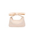 thumbnail image 1 of Bolso de mano de paja anudada con lazo tejido, bolso de playa de verano, bolso de paja para mujer, 1 of 8