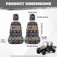 thumbnail image 7 of KUIFORTI Aztec UTV Seat Covers Seats Cover for UTV Compatible with Rhino 700 660 450 2004-2021 Elastic Fabrics All-Season Protection Rhino Seat Cover Set(4 PCS), 7 of 7