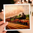 thumbnail image 6 of 3dRose, Magic Lantern Slide Vintage Steam Engine Locomotive Train Railroad, 1 Greeting Card with envelope, 6 of 6
