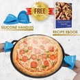 thumbnail image 3 of Sartén para pizza StarBlue de hierro fundido de 16 pulgadas con asas de silicona StarBlue NA, 3 of 7