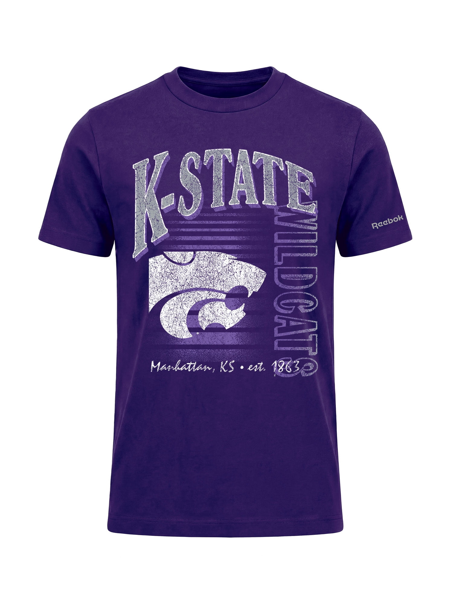 Kansas State Wildcats Reebok Mens Crew Neck Short Sleeve T-Shirt