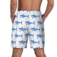 thumbnail image 4 of Haiem Party Shark Cute Mens Swim Trunks with Compression Liner 2 in 1 Swimming Shorts Stretch Swimwear Quick Dry,Board Shorts-Small, 4 of 9