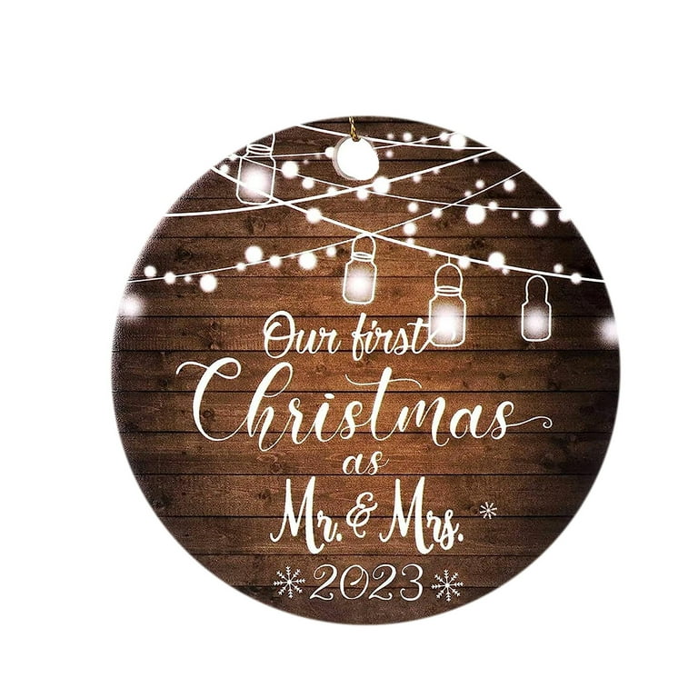 Our First Christmas as Mr. and Mrs Ornament 2023, 1st Christmas Married  Ornaments, Wedding Gifts for Couple Bride and Groom, Christmas Tree  Decoration, Newlywed Gift 