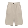 thumbnail image 5 of Only Moment Women's Summer Shorts Polyester 2026 Summer Casual Lounge Sleep Plaid Shorts Y2K Beach Bottoms Plus Size Shorts Beige,3XL, 5 of 5