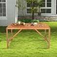thumbnail image 1 of Costway Patio Rectangular Acacia Wood Dining Table 4-6 Person Outdoor 2" Umbrella Hole, 1 of 8