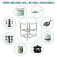 thumbnail image 3 of ifundom Stainless Steel Kitchen Pot Organizer Rack for Cabinet Storage, Space-Saving and Home Kitchen Storage Solution, 3 of 6