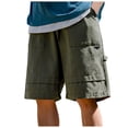thumbnail image 5 of Cargo Pants for Men,Male Layered Streamers Design Summer Cargo Shorts Cool Outdoor Quarter Pants,Cargo Shorts for Men,Mens Shorts Casual(Color:Green,Size:XL), 5 of 6