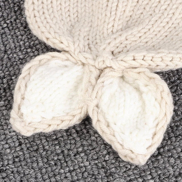 Bebé accesorios de fotografía hechos a mano de punto de ganchillo conejito gorras pantalones foto traje traje prop para ni?as recién nacidas 10.4 * 9.4 * 0.4 pulgadas Ecomeon no