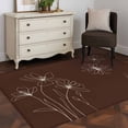 thumbnail image 3 of 2.7'x5' Area Rugs, Brown Floral Indoor Outdoor Area Rug for Living Room Bedroom, Spring Flower Washable Bathroom Rugs Kitchen Floor Carpet Mats Home Decor Aesthetic, 3 of 8