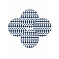 thumbnail image 7 of 13 Inch Round Placemats Set of 4, Bohemia Non Slip Heat Insulation PP Table Mats, Minimalist Geometric Pattern Abstract Dark Blue Washable Place Mats for Kitchen Dining Party Table Decor, 7 of 7