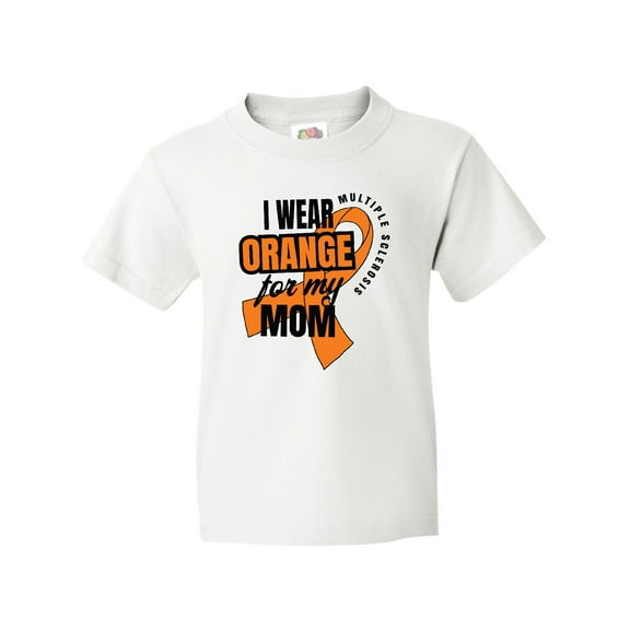 Inktastic I Wear Orange For My Mom Multiple Sclerosis Awareness Youth T-Shirt