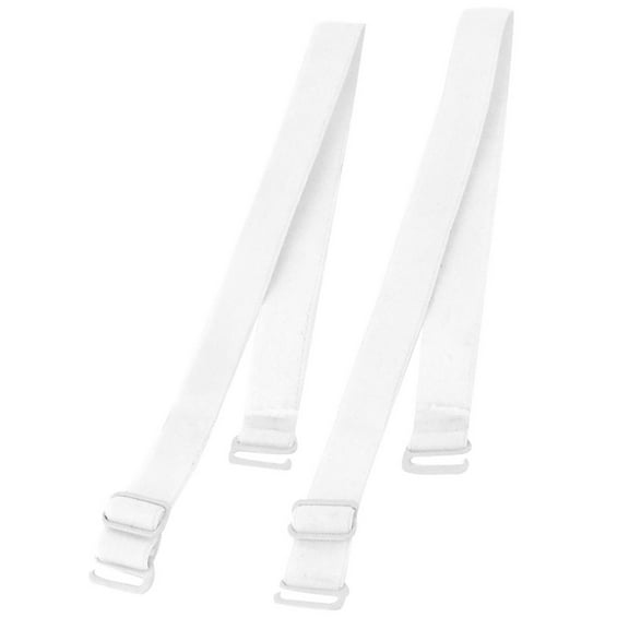 INSPIRE CHIC Women's 16mm Width White Stretchy Bra Shoulder Straps