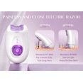thumbnail image 5 of 2-in-1 Electric Epilator with Light for Women - Painless Hair Removal Trimmer & Shaver with Adjustable Comb, Cordless for Face Underarm Legs Body（2-pack）, 5 of 9