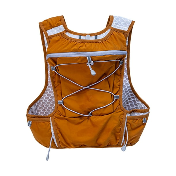 Mochila de hidratación a prueba de fugas, bolsa de agua de 5 l para correr naranja