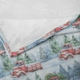 thumbnail image 6 of Ambesonne Christmas Fleece Throw Blanket Xmas Trees and Truck Snow 70"x90" Blue Grey Green Vermilion, 6 of 6