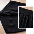thumbnail image 5 of Cagogo Women Plus Size Wide Leg High Waisted Trousers with Pockets Solid Casual Streetwear Long Pants Summer Beach Lounge Trousers, Black M, 5 of 5