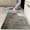 Grey and Brown, variant on 2 Pieces Kitchen Rugs, Abstract Anti Fatigue Non Slip Foam Cushioned Purple and Grey Art Painting Comfort Indoor Floor Mat Runner Rug Set for Laundry Office Sink Bathroom (17"x48"+17"x24")