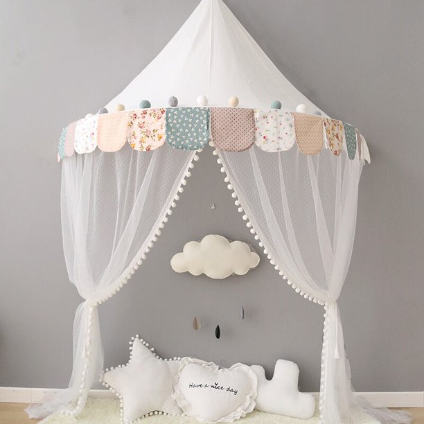 Cribs Indoor Tent for Kids Mosquito Bed Curtain Playhouses Children Play Tent Teepee Nursery Baby Girls Boy Birthday Gift heqiyong LED
