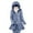 Blue, variant on RKSTN Puffer Jacket Womens Lightweight Removable Hood Lightweight Down Jacket Mid-length Plus Size Zipper Thin Jacket with Pockets