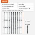 thumbnail image 4 of VEVOR Staircase Metal Balusters, 44'' x 1/2" Galvanized Steel Decorative Banister Spindles, 10 pack Deck Baluster with Hollow Double Baskets, Spiral Stair Railing with Shoes & Screws, 4 of 9