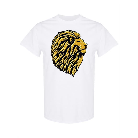 Lion Head Graphic T-Shirt Men -Image by Shutterstock, Male Small