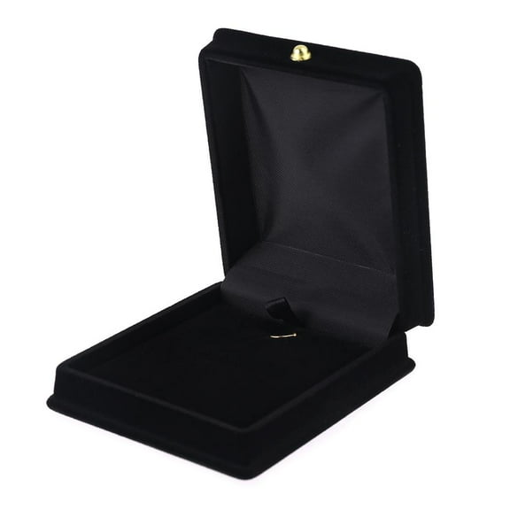 Necvior Black Velvet Necklace Gift Box Travel Storage Display for Case Pendant Trinket G