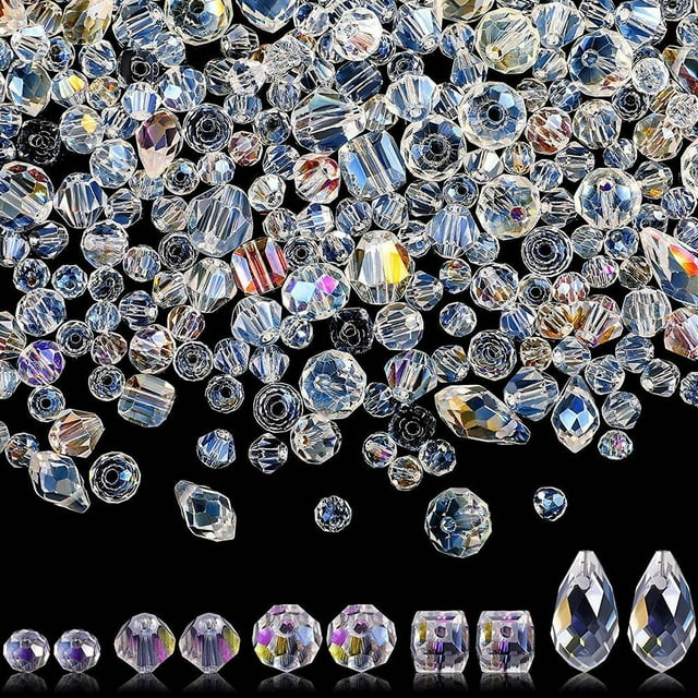 Wartleves Cuentas Cuentas de cristal Cuentas de vidrio Cuentas transparentes variadas Fabricación de joyas Piedras preciosas /м