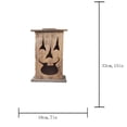 thumbnail image 2 of Rustic Wooden Pumpkin Lantern Halloween Indoor Outdoor Decor, Handcrafted Jack-O'-Lantern Candle Holder 12", 2 of 4