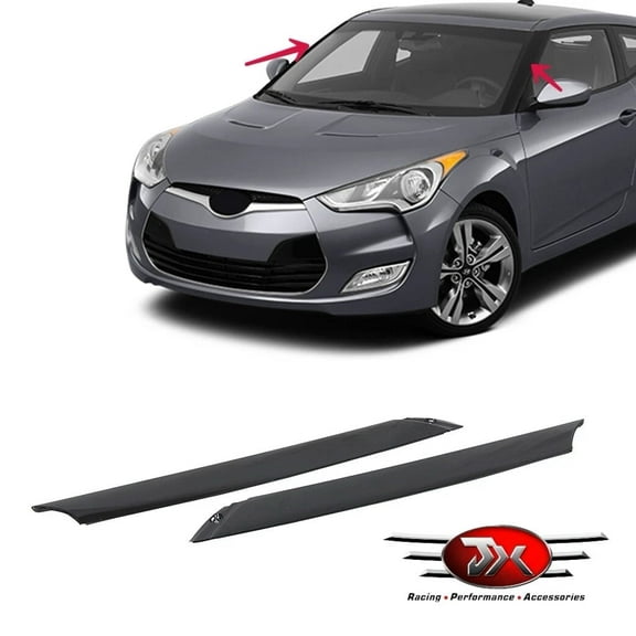 JX RACING·PERFORMANCE·ACCESSORIES Windshield Pillar Trim Molding Hyundai Veloster Exterior Compatible with 2012-2017
