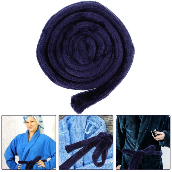 Pawsdot Robe Belting Replacement Bathrobe Belt Navy Coral Fleece 1Set Versatile Use Relaxation