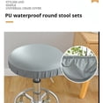 thumbnail image 4 of Stool Covers Round, Stretch PU Round Bar Stool Covers Waterproof Round Bar Stool Seat Covers Bar Chair Covers Washable Stool Cushion Slipcovers with Elastic Bands for 12-17 Inch Chair, 4 of 9