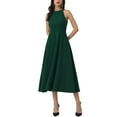 thumbnail image 2 of INSPIRE CHIC Women's Halter Neck Dresses Sleeveless Formal Cocktail Midi Dress XL Dark Green, 2 of 6