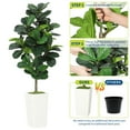 thumbnail image 7 of 6FT Fiddle Leaf Fig Tree Artificial Plant - Realistic 3D Silk Faux Tree, UV Resistant Leaves, Bendable  for Home Office Decor, Indoor House Plant for Living Room, Bedroom, Corner, 7 of 7