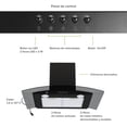 thumbnail image 4 of Campana de Cocina Extractora de Pared AVERA En Acero Inoxidable y Vidrio Templado 90 Cm Negra CEV90N, 4 of 10