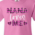 thumbnail image 4 of Inktastic My Nana Loves Me Hearts in Pink Plaid Youth T-Shirt, 4 of 5
