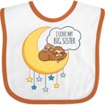 thumbnail image 3 of Inktastic I Love My Big Sister Boys or Girls Baby Bib, 3 of 4